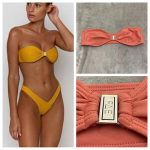 NWOT FAE tallara blush colored bandeau bikini top 21559